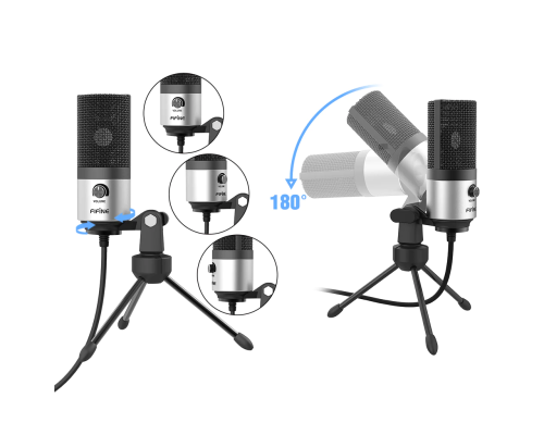 FIFINE K669B USB Microphone with Volume Dial for Streaming, Vocal Recording, Podcasting on Computer