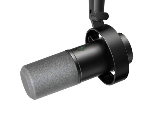 FIFINE K688 USB/XLR Dynamic Microphone with Shock Mount, Touch-Mute, Headphone Jack, I/O Controls for Podcasting