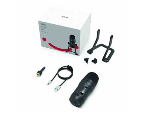 FIFINE K690 USB Microphone with Four Polar Patterns, Gain Dials, a Live Monitoring Jack & a Mute Button