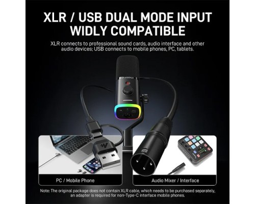 MAONO PD100X USB/XLR Dynamic Microphone For Game Streamers