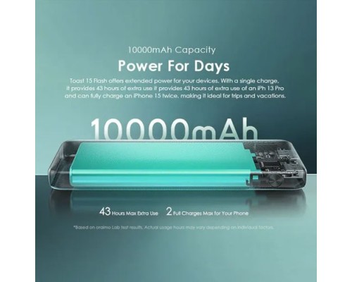 Oraimo Toast 15 Flash 10000mAh Fast Charging Power Bank (OPB-1100)