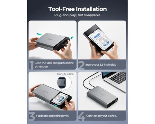 ORICO 3.5 INCH TYPE C HARD DRIVE ENCLOSURE