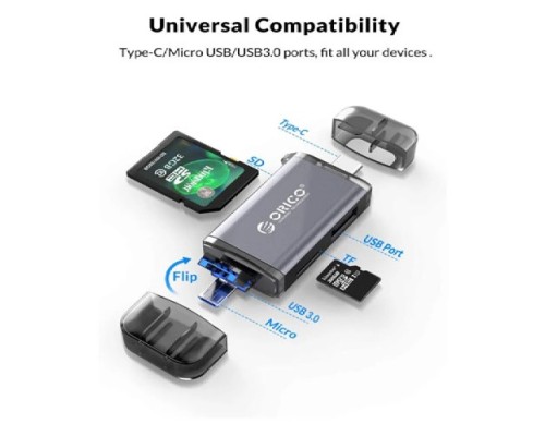 ORICO 3CR61 USB 3.0 6 IN 1 BLACK CARD READER