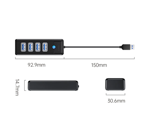 ORICO PW4U 4 PORT USB 3.0 HUB