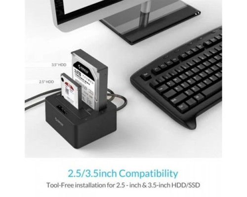 ORICO 6629SUS3 DUAL BAY 2.5/3.5INCH SATA USB 3.0 HDD ENCLOSURE WITH DOCKING STATION