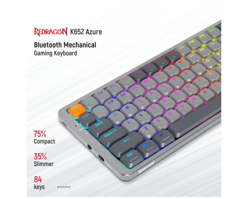 Redragon AZURE K652 84 Key RGB Mechanical Gaming Keyboard