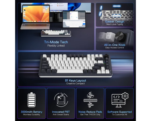 Redragon K673 UCAL PRO 81 Key RGB Mechanical Gaming Keyboard