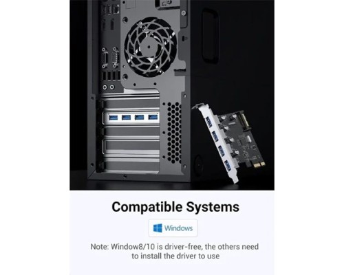 UGREEN 30716 PCI E TO 4 PORT USB 3.0 EXPANSION CARD