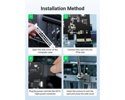 UGREEN 30716 PCI E TO 4 PORT USB 3.0 EXPANSION CARD
