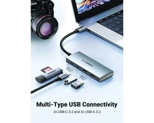 UGREEN 30758 USB-C TO 2X USB 3.1+2X USB-C 10G ADAPTER