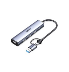 UGREEN CM475 (15623) USB C / USB A HUB + LAN CARD