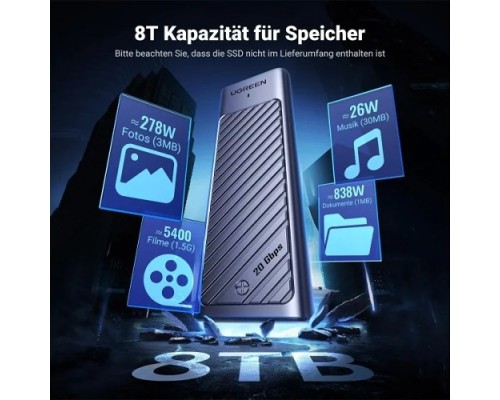 UGREEN CM559 (35576) 20GBPS DUAL PROTOCOL NVME SATA SSD ENCLOSURE