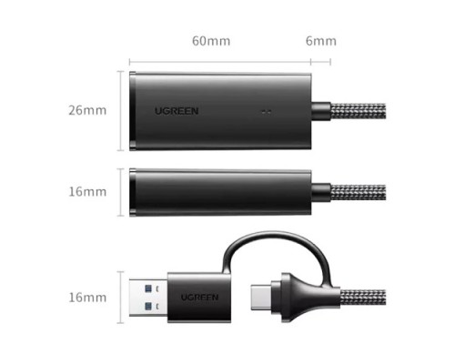 UGREEN CM650 (15638) USB-C/USB-A LAN CARD
