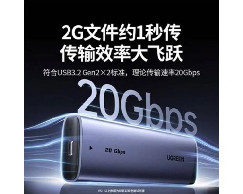 UGREEN CM767 M.2NVME/SATA 20GBPS ENCLOSURE (55150)