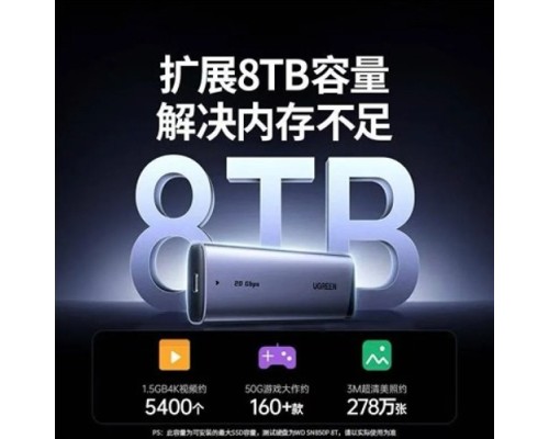 UGREEN CM767 M.2NVME/SATA 20GBPS ENCLOSURE (55150)