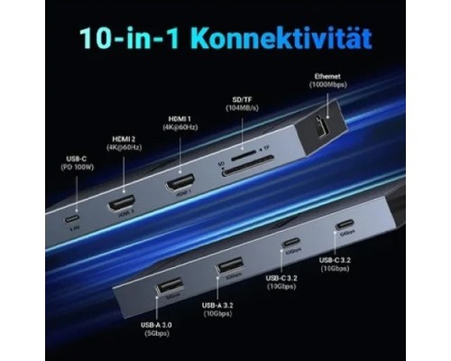 UGREEN CM866 (45366) 10 IN 1 USB C DOCKING STATION