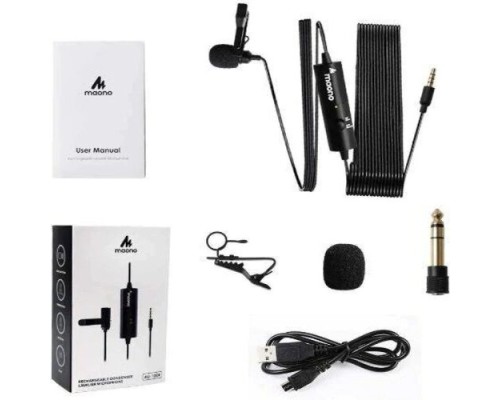 Maono AU-100R Clip-on Rechargeable Omnidirectional Lavalier Mic
