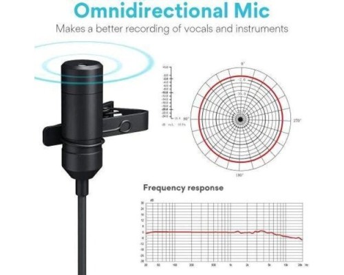 Maono AU-100R Clip-on Rechargeable Omnidirectional Lavalier Mic