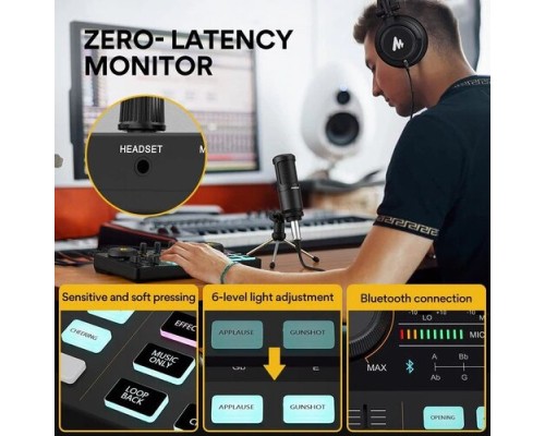Maono AU-AM200 S1 MaonoCaster Lite Portable All-in-One Podcast Production Studio
