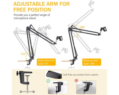 MAONO B01(BA20) Microphone Suspension Boom Scissor Arm Stand
