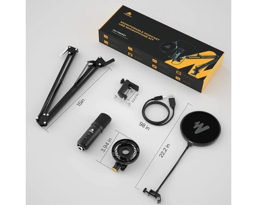 MAONO AU-PM401 Zero Latency USB Microphone Set