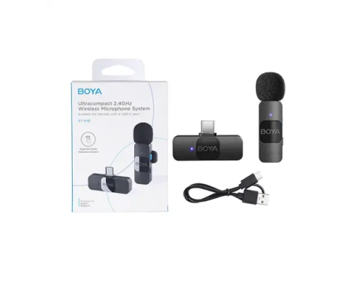 BOYA BY-V2 Ultracompact 2.4GHz Wireless Microphone System for iOS Device