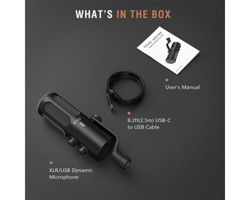 FIFINE AmpliTank Tank3 USB/XLR Dynamic Mic with I/O Control & Quick-mute In Type-C