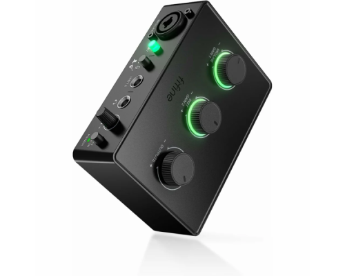 FIFINE SC1 Recording USB Interface with 48V Power/50dB Gain, XLR & Instrument In, Headphone