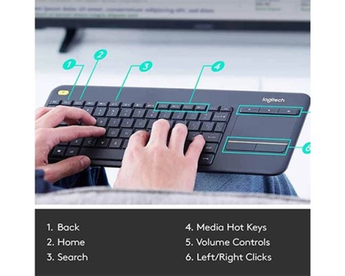 Logitech K400 Plus Wireless Touchpad Keyboard